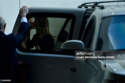 US first lady Melania Trump talks to Oleksandra .